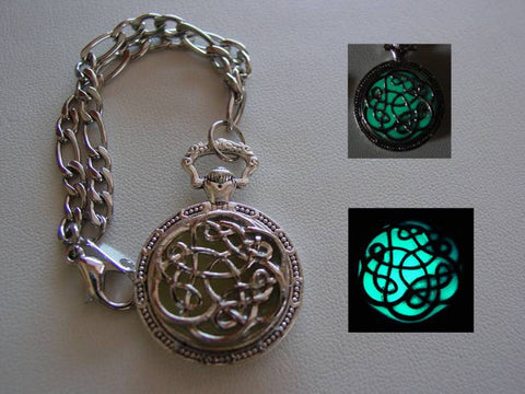 Celtic Riddle Knot Necklace Glow In The Dark Charm Bracelet, Scottish Celtic Knot