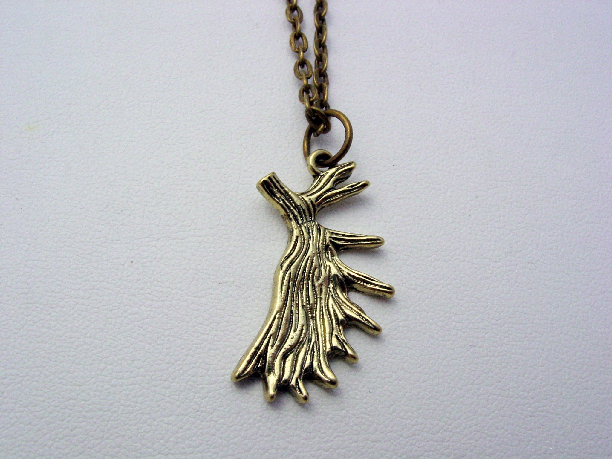 Moose Antler Horn Necklace Wildlife Necklace Novelty Gift Antique Bronze