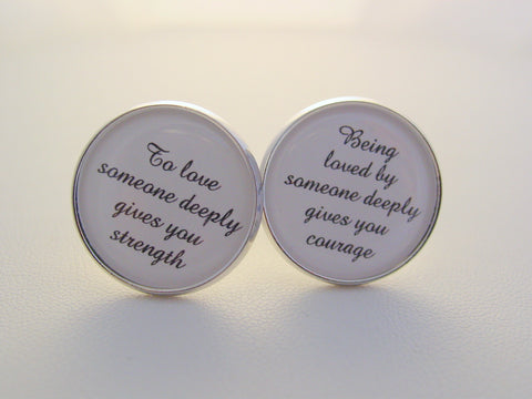 Wedding Anniversary Gift To Groom Being Loved By Someone Deeply Cufflinks