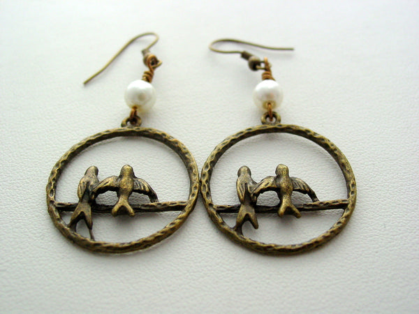 Hunger Games Mockingjay Open Antique Bronze Earrings Last One!
