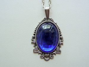 Vintage Sapphire Blue Art Deco Necklace