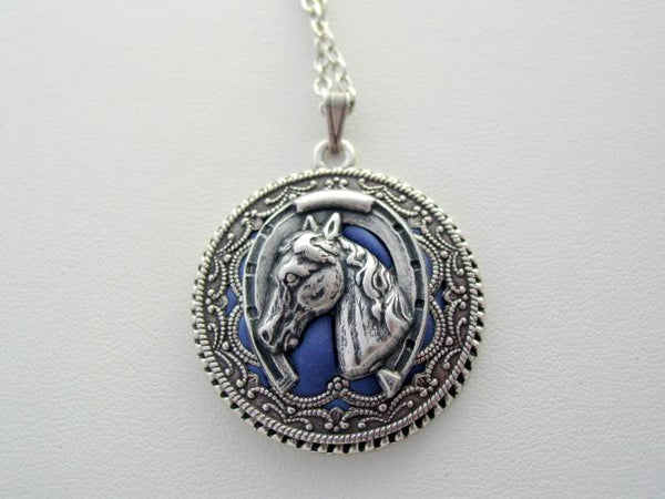 Horse Necklace, Victorian Layered Horse Necklace, Renaissance Horse Pendant, Detailed Filigree Necklace, Horse Pendant