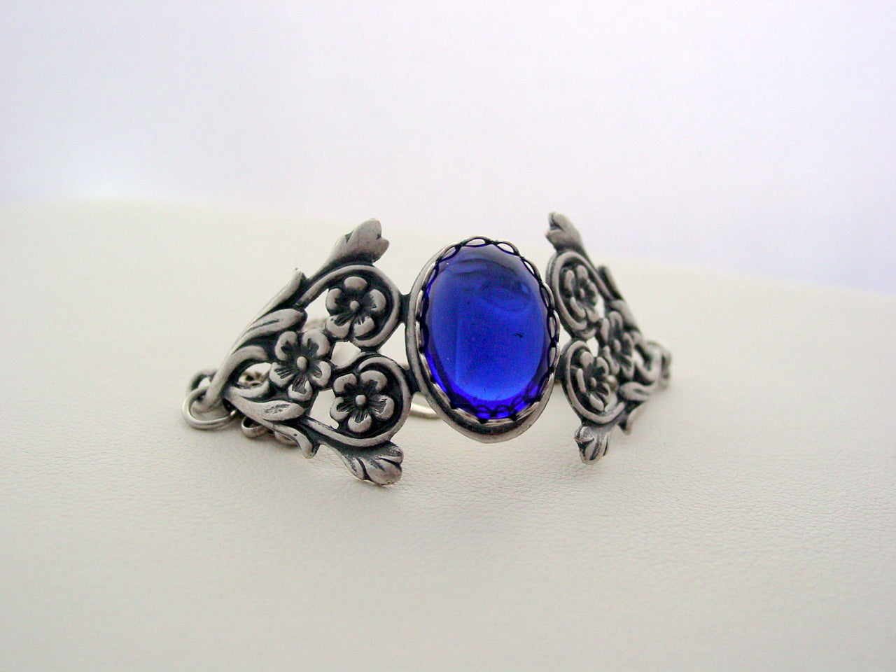 Art Nouveau Bracelet Cobalt Blue Bracelet