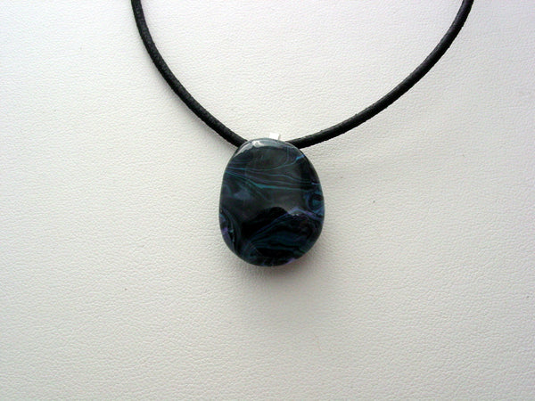River Rock Jewelry Wearable Fluid Art Necklace Original Alaskan Rock Organic Jewelry Dirty Pour Necklace With Chain (RR4)