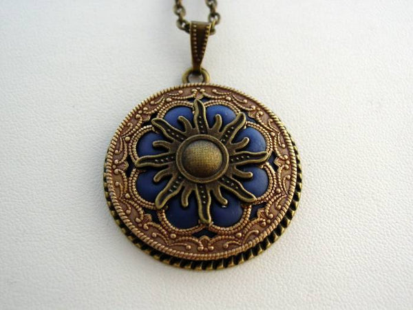 Victorian Mystical Sun Necklace, Sun Filigree Necklace, Unique Sun Pendant