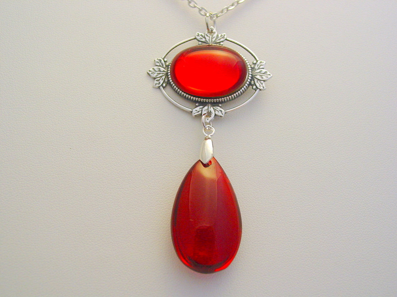 Witches Of East End Ruby Red Silver Oxidized Finish 9th Life Wendy's Ruby Red Necklace Witches of East End