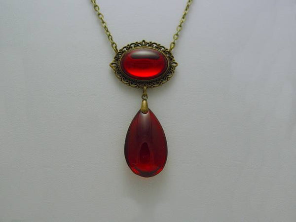 Witches of East End 9th Life Wendy's Ruby Red Crystal Necklace